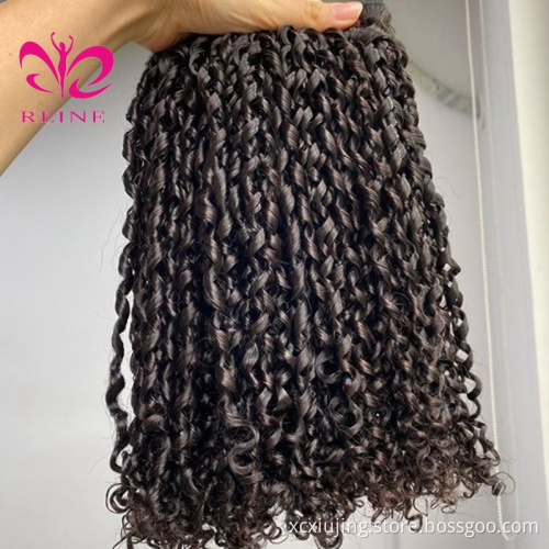 REINE  Hair 12A Grade Virgin Brazilian Cuticle Aligned Pixie Curl Double Drawn Hair Extensions Vietnam hair